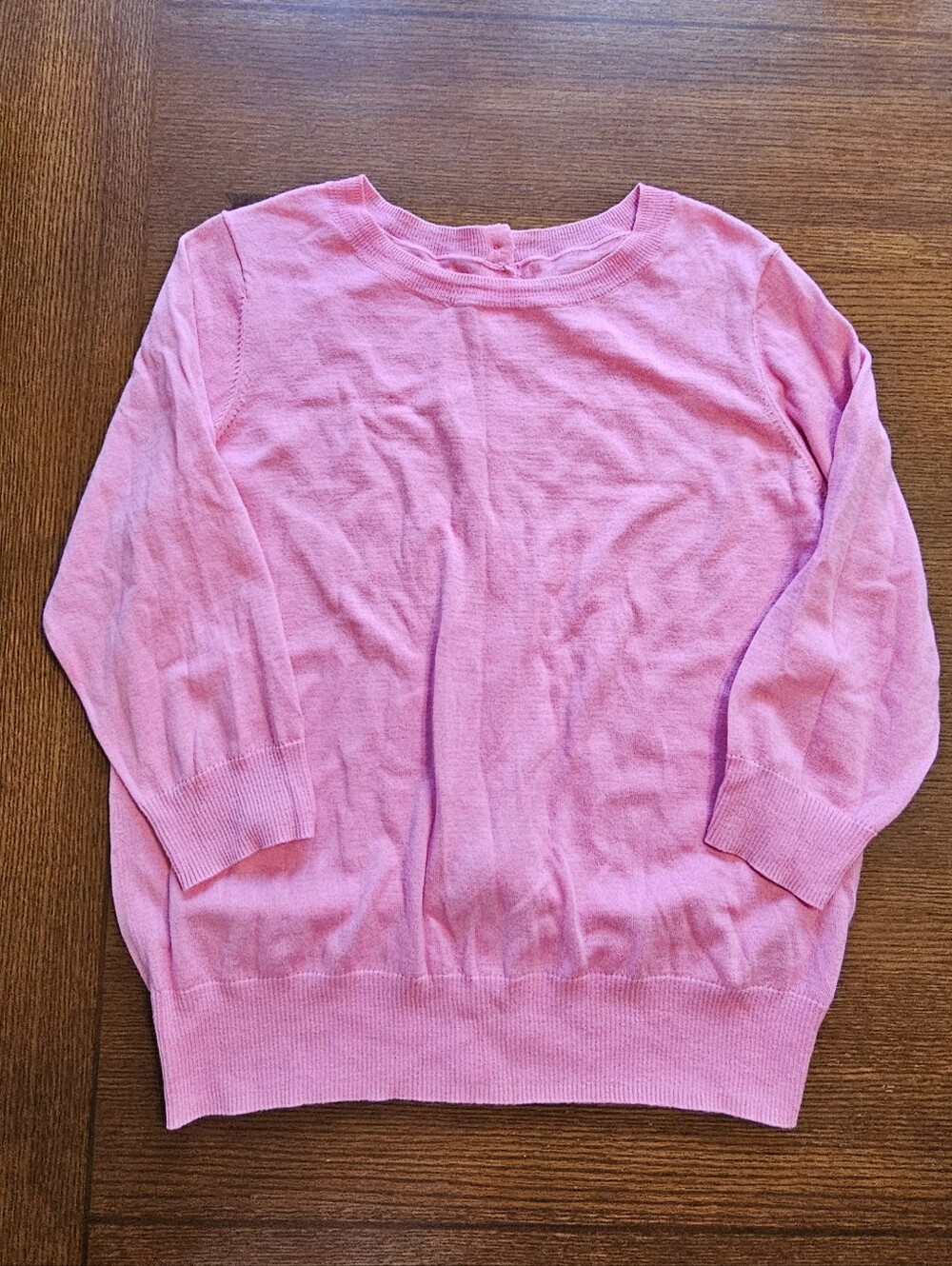 Boden Wool Cotton Button Back Sweater Size 14